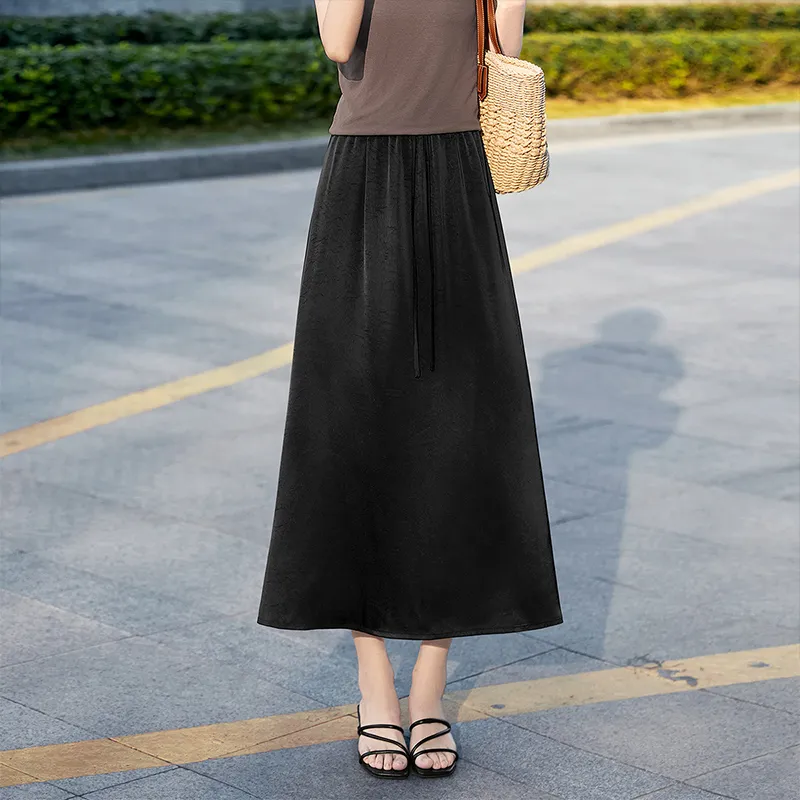 TOUCH Casual Long Skirt Women's Black-3