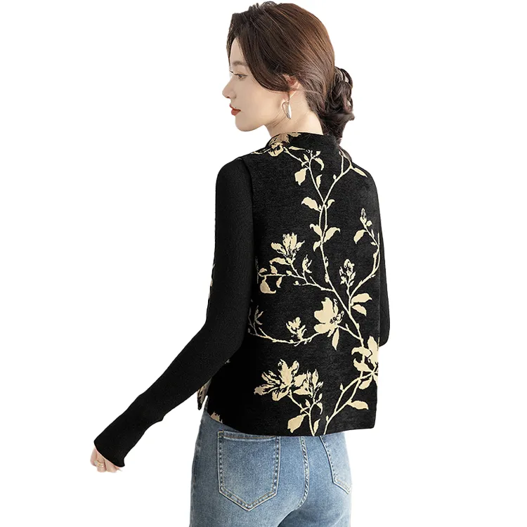 Cypress House Vest Women's Black Gold-1