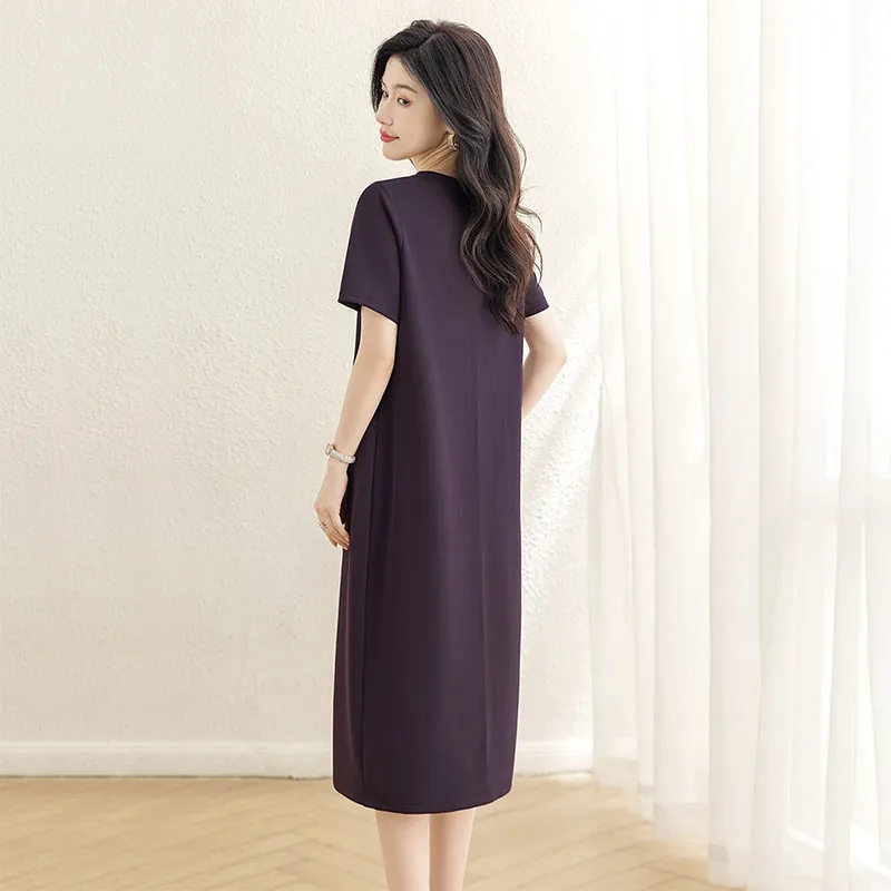 Cypress House Short Sleeved Dress Women's Purple-3