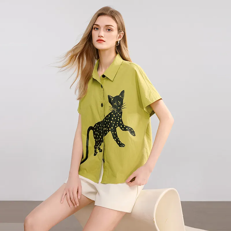 TOUCH Shirt Women's Yellow Green-1