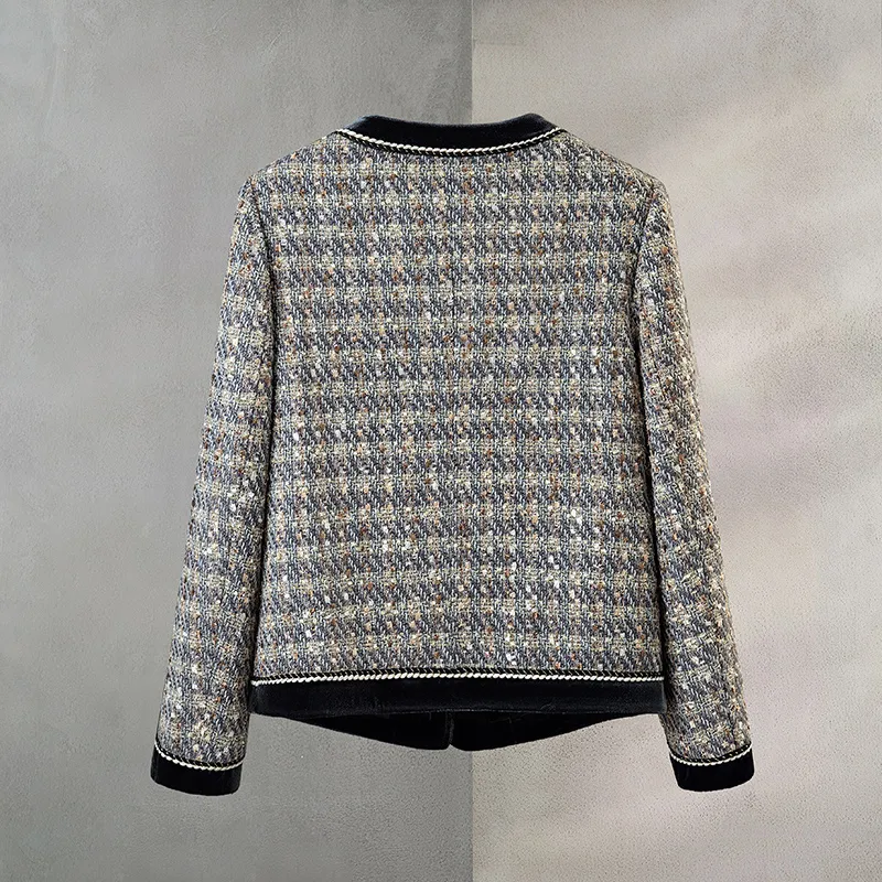 Cypress House Cropped Coat Women's Gray Purple-3