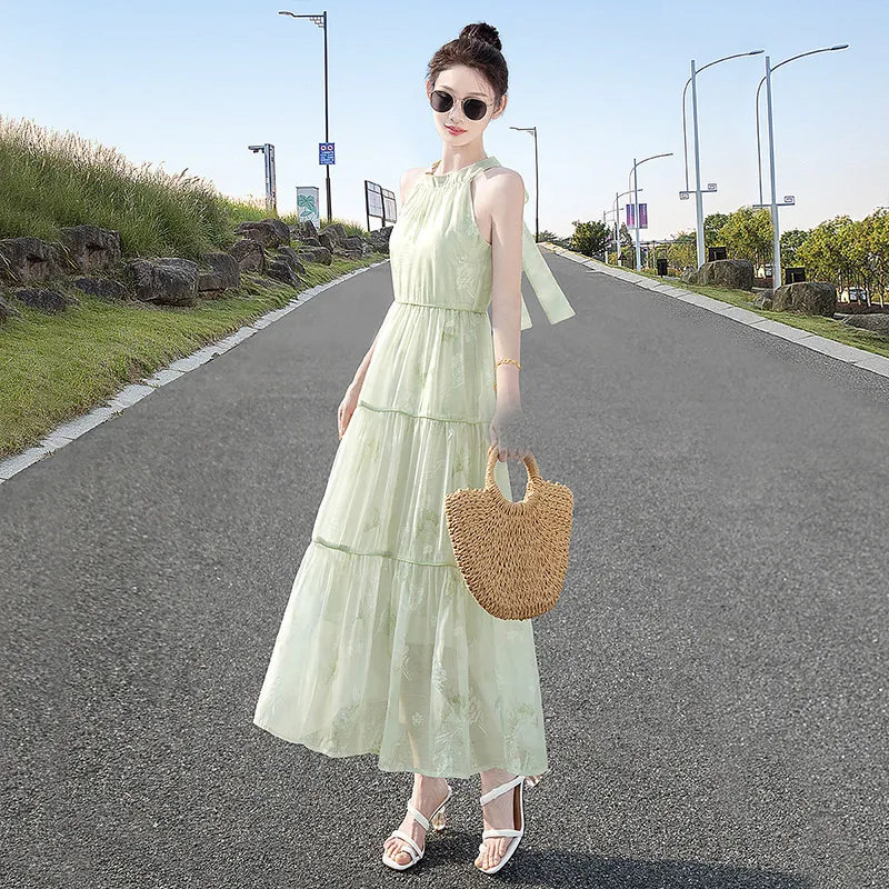 Cypress House Sleeveless Dress Women's Light Green-3