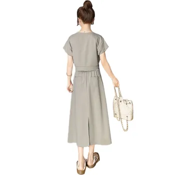 Cypress House Skirt Set Women's Gray Coffee