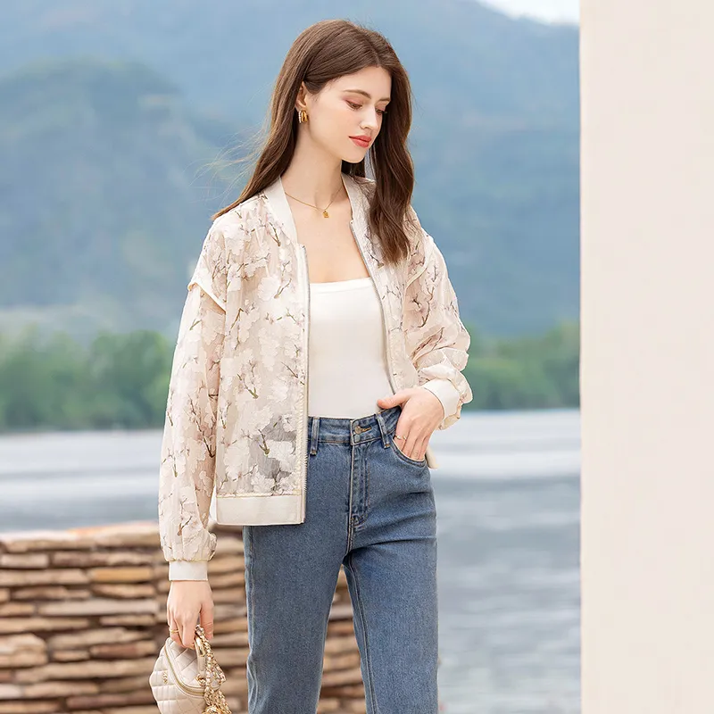 TOUCH Cropped Coat Women's Beige-4