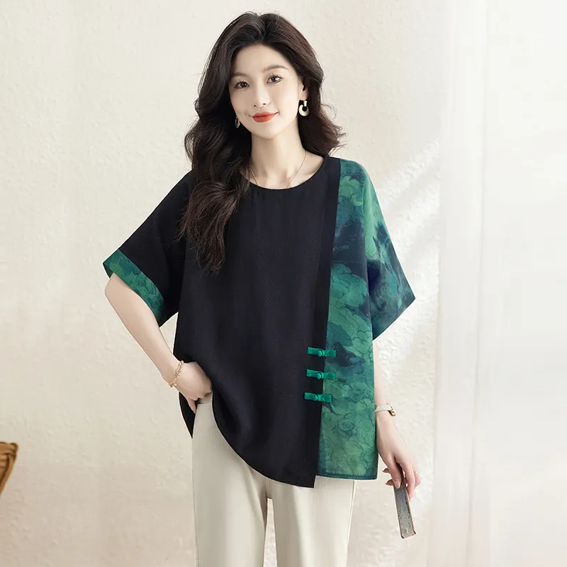 Cypress House Shirt Women's Black & Green Stripe-2