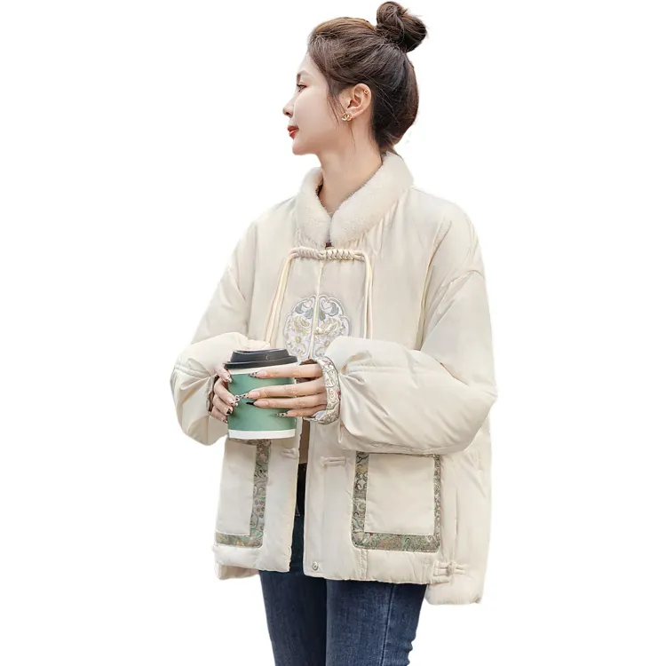 Cypress House Cropped Coat Women's Ecru-2