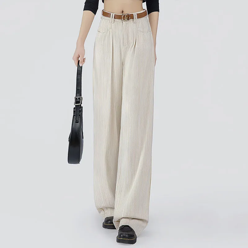 Cypress House Casual Pants Women's Beige Yellow Stripes-3