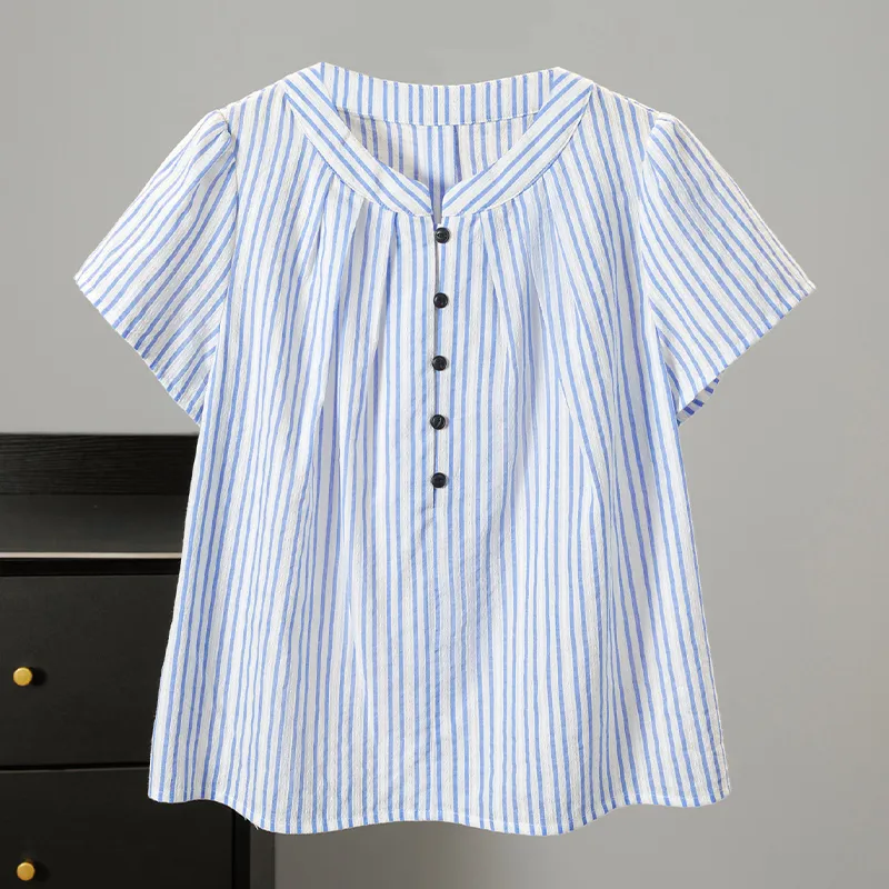TOUCH Shirt Women's Blue Stripes-2