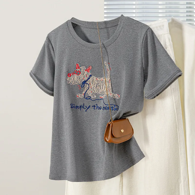 TOUCH T Shirts Women's Carbon Gray-2