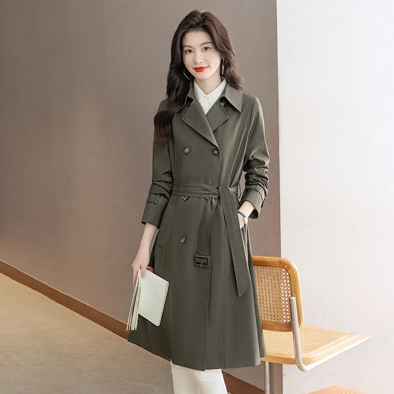 Cypress House Trench Coat Women's Army Green-6