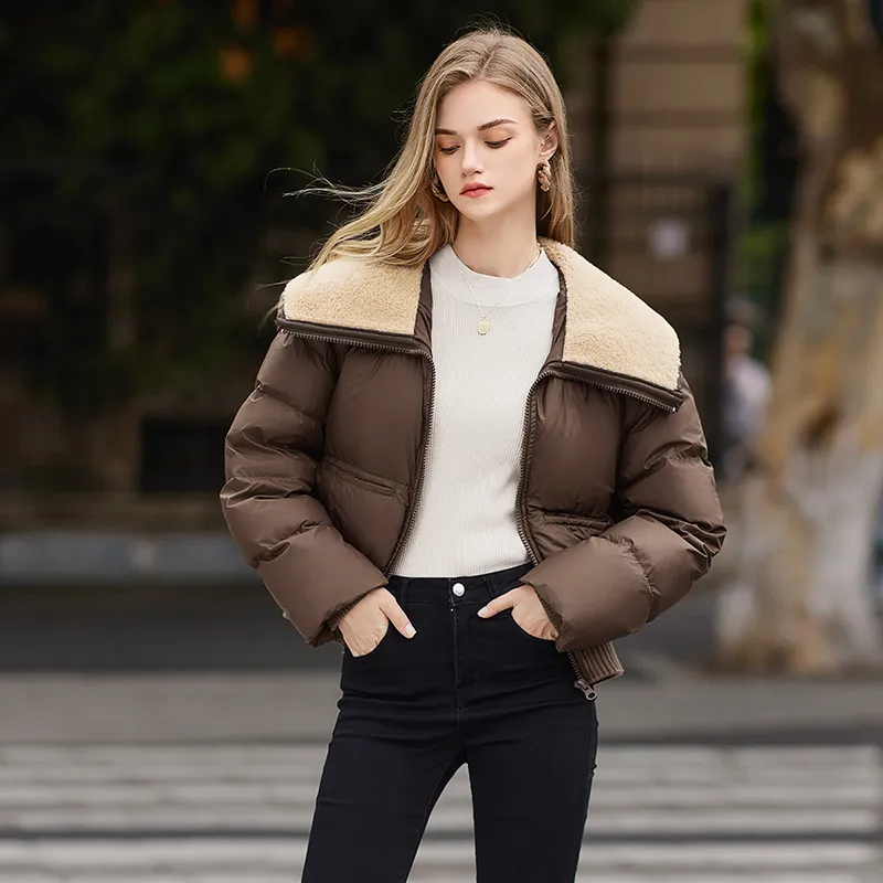 TOUCH Down Jacket Women's Dark Coffee-5