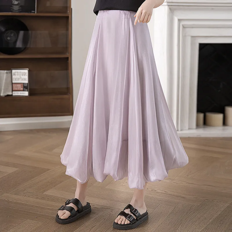 Cypress House Casual Long Skirt Women's Light Purple-4