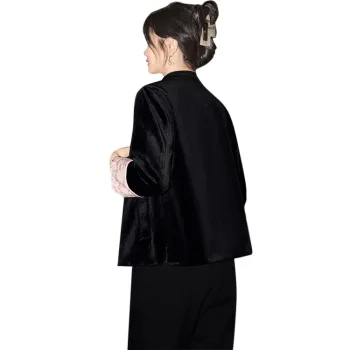 Cypress House Cropped Coat Women's Black & Pink