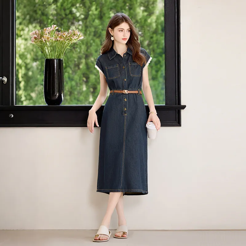 TOUCH Sleeveless Dresses Women's Dark Blue-4