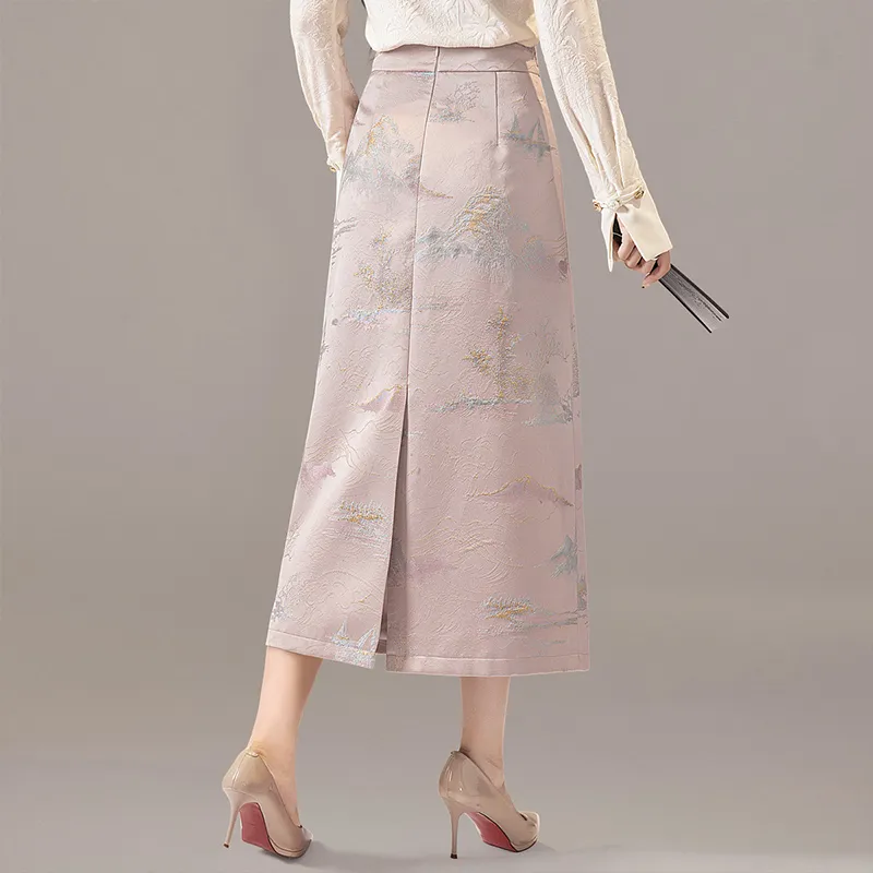 Cypress House Casual Long Skirts Women's Pink-3