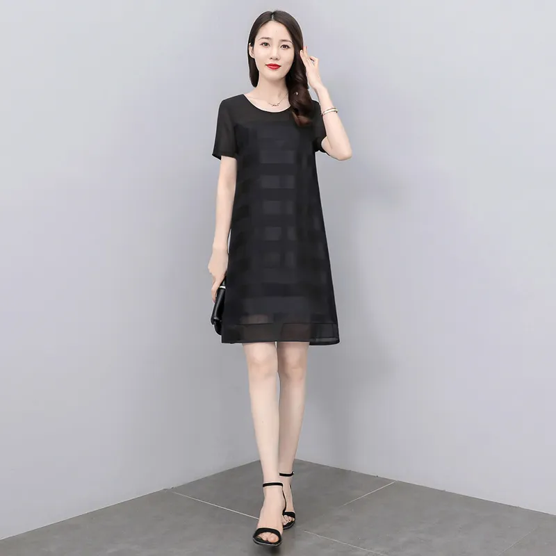 Cypress House Short Sleeved Dress Women's Black-6