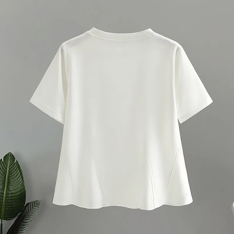 Cypress House Set in Sleeve T Shirt Women's White-2