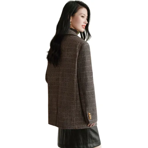 Cypress House Coat Women's Dark Coffee Herringbone