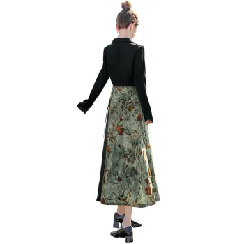 Cypress House Skirt Set Women's Black+Vintage Green