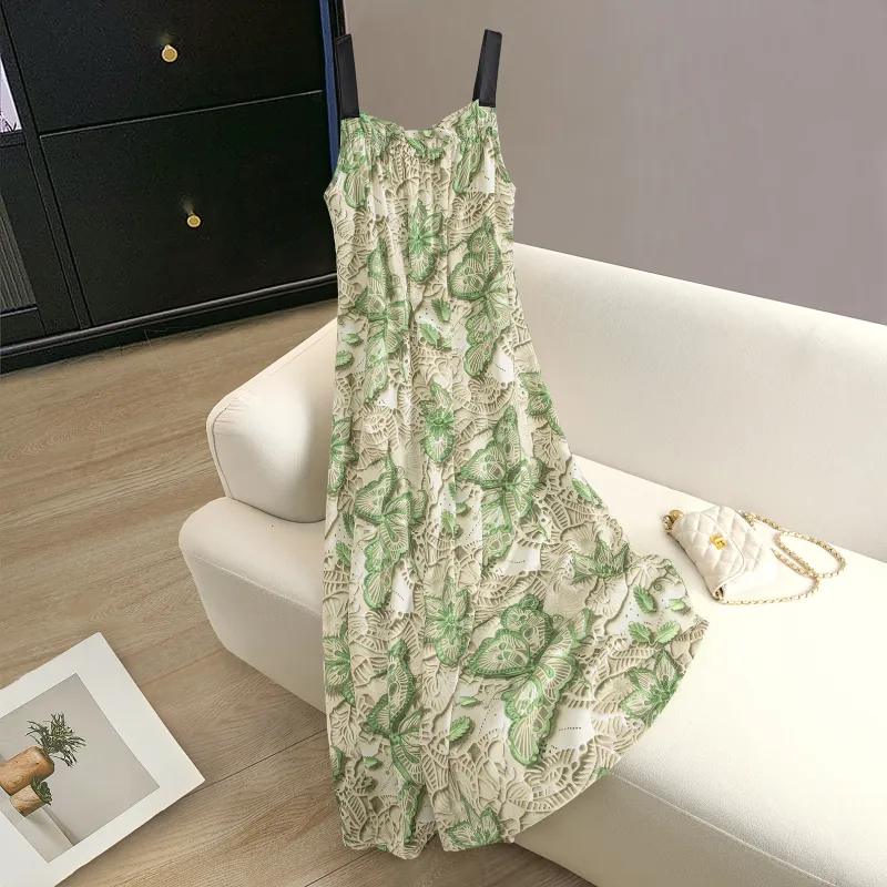 Cypress House Slip Dress Women's Light Green Floral-3