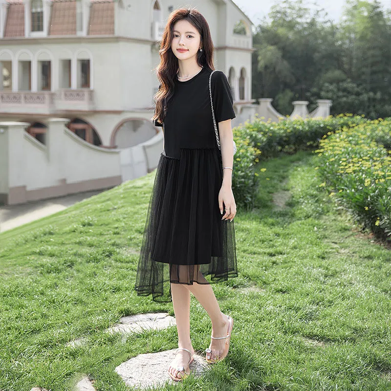 Cypress House Short Sleeved Dresses Women's Black-3
