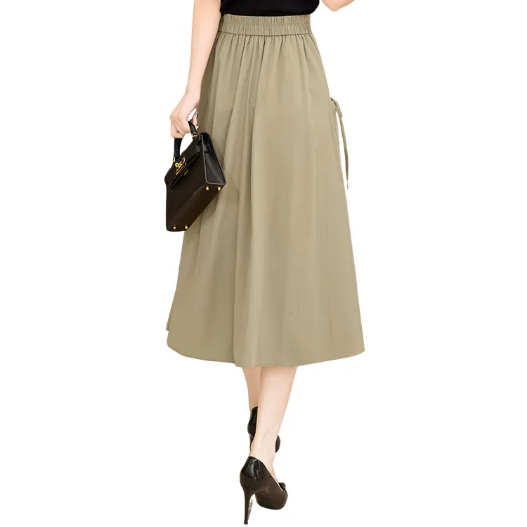 Cypress House Casual Long Skirt Women's Khaki-1