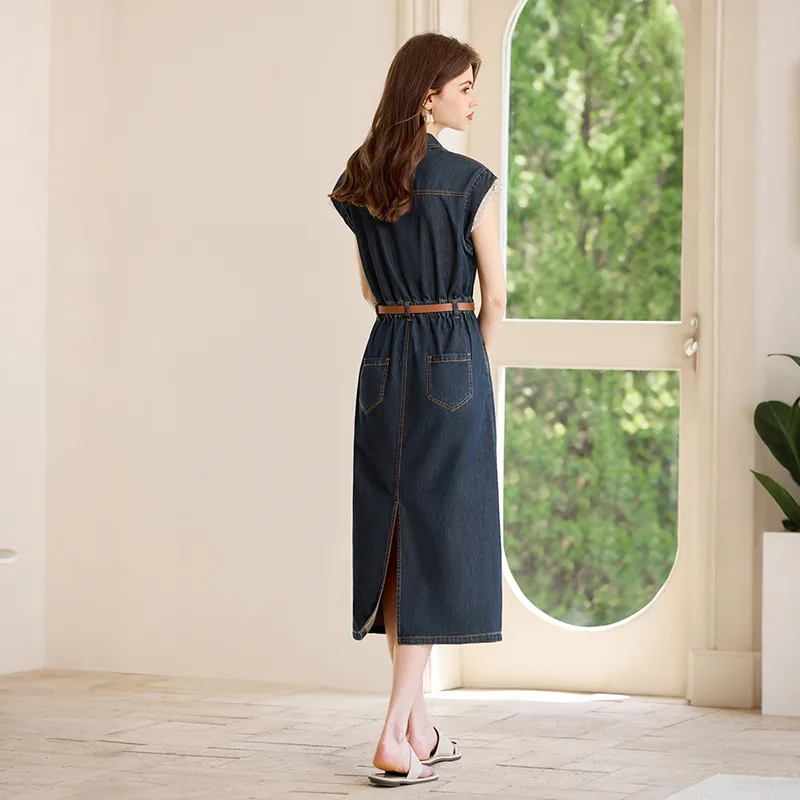 TOUCH Sleeveless Dresses Women's Dark Blue-3