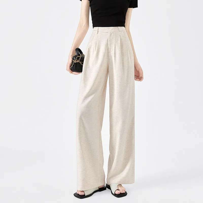 TOUCH Casual Pants Women's Beige-5