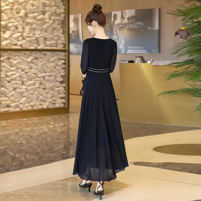 Cypress House Short Sleeved Dress Women's Navy Blue-1