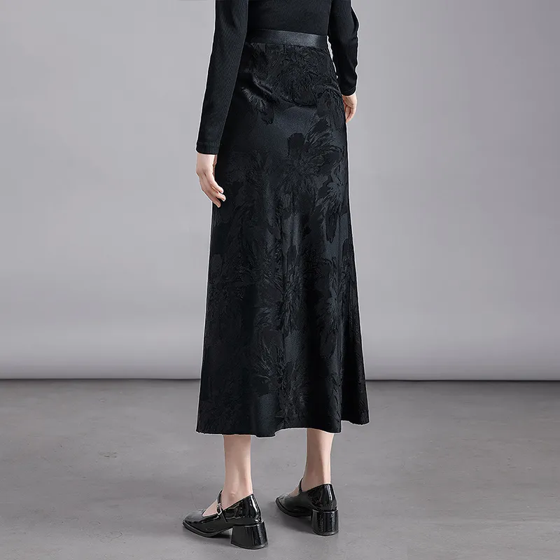 Cypress House Casual Long Skirt Women's Black-3
