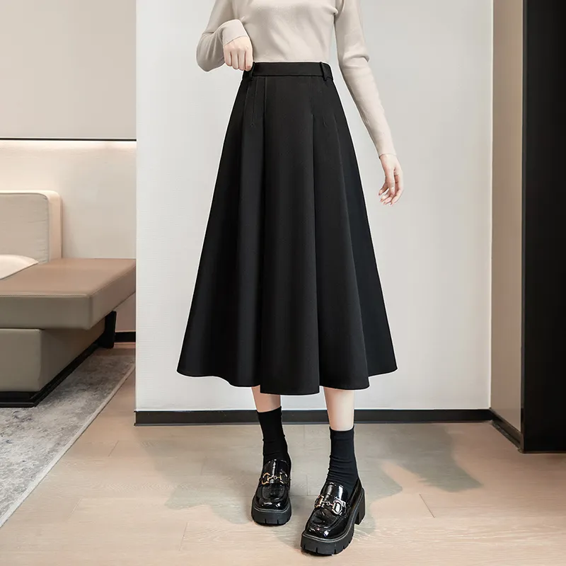 TOUCH Casual Long Skirt Women's Black-3