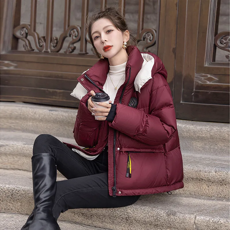 Cypress House Down Jacket Women's Burgundy & Ecru-2