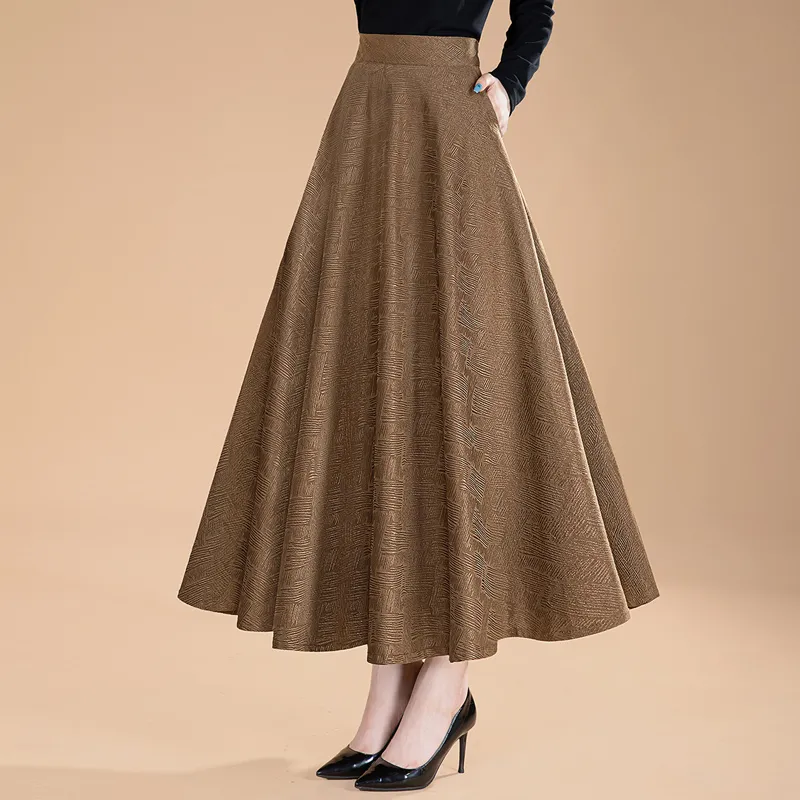 Cypress House Casual Long Skirt Women's Dark Coffee-4