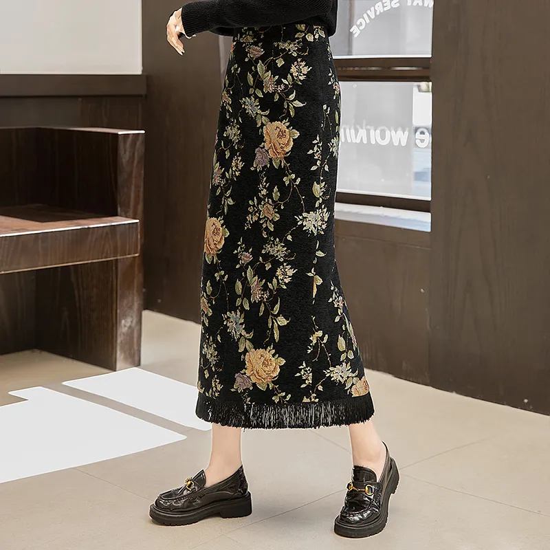 Cypress House Casual Long Skirt Women's Black-4