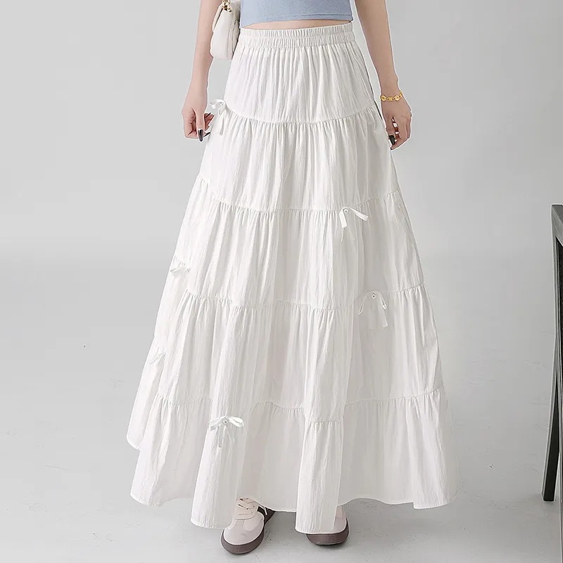 Cypress House Casual Long Skirt Women's White-4