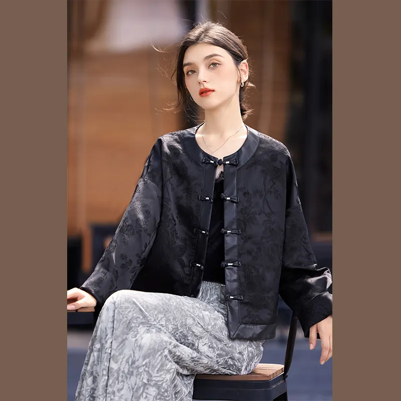 TOUCH Cropped Coats Women's Black-7
