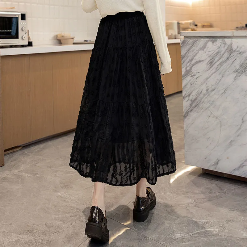 Cypress House Casual Long Skirt Women's Black-3