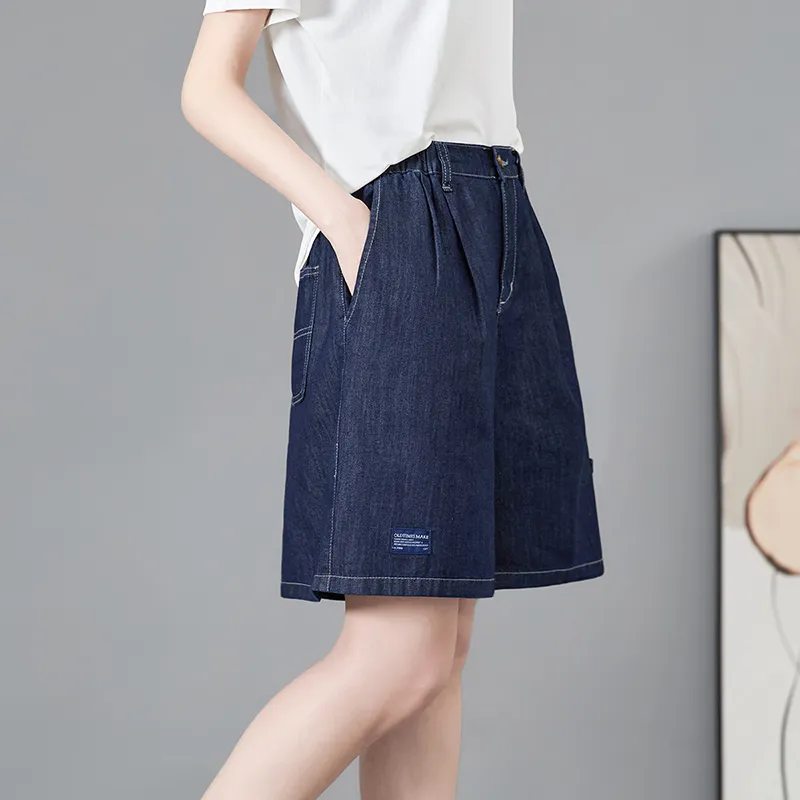 TOUCH Denim Shorts Women's Dark Blue-2