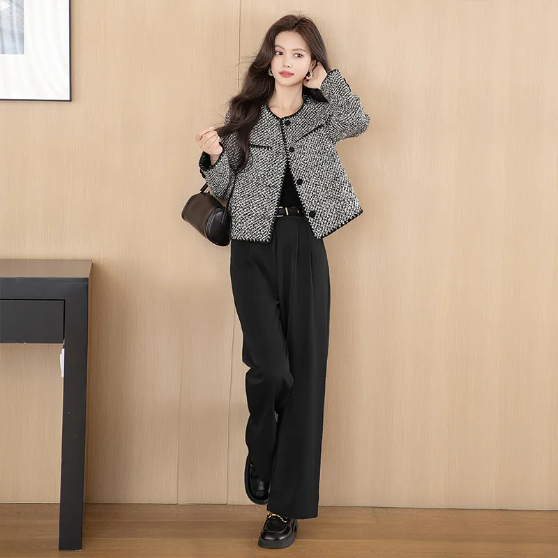 Cypress House Cropped Coat Women's Black White-5