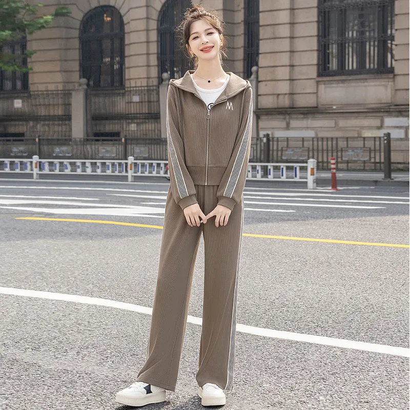 Cypress House Casual Suit Women's Gray Coffee-3