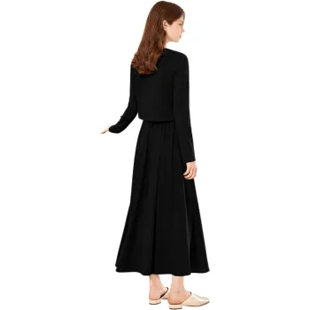 TOUCH Skirt Set Women's Black Outer White Inner