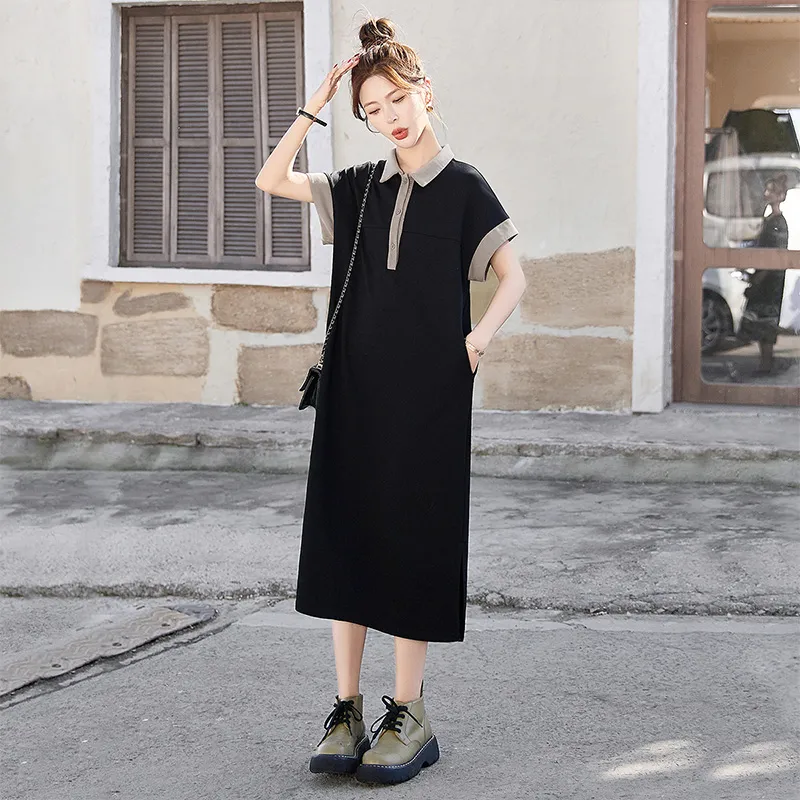 Cypress House Short Sleeved Dress Women's Black-1