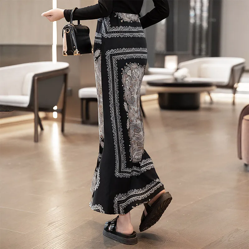 Cypress House Casual Long Skirt Women's Black-2