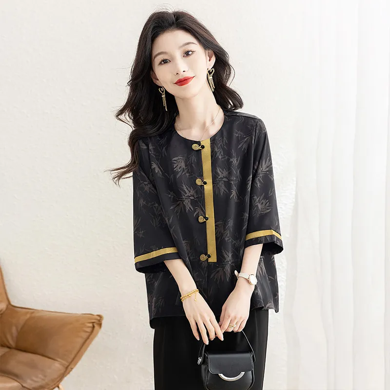 Cypress House Shirt Women's Black Gold-3