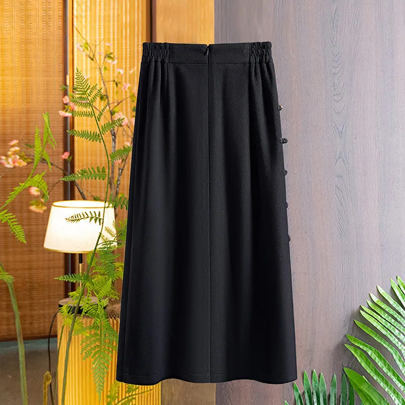 Cypress House Casual Long Skirt Women's Black-3