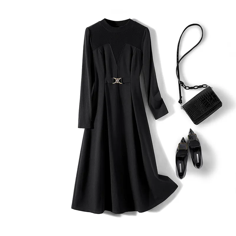 TOUCH Long Sleeved Dresses Women's Black-2