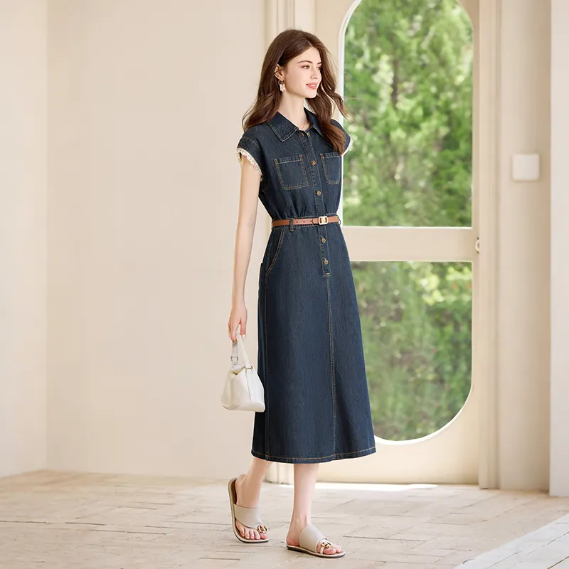 TOUCH Sleeveless Dresses Women's Dark Blue-5