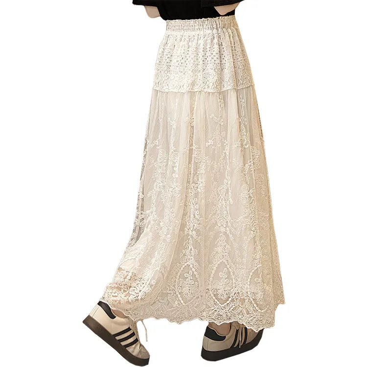 Cypress House Casual Long Skirt Women's White-1