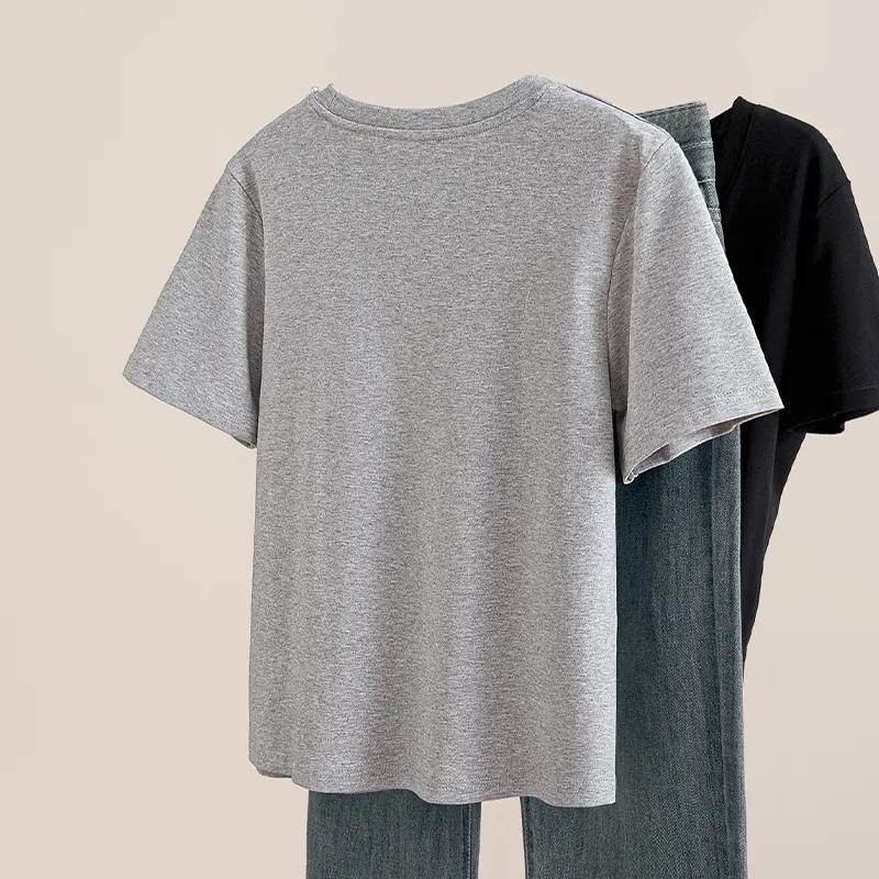 TOUCH T Shirts Women's Light Gray-3