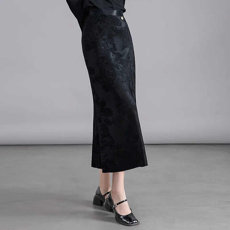 Cypress House Casual Long Skirt Women's Black-5